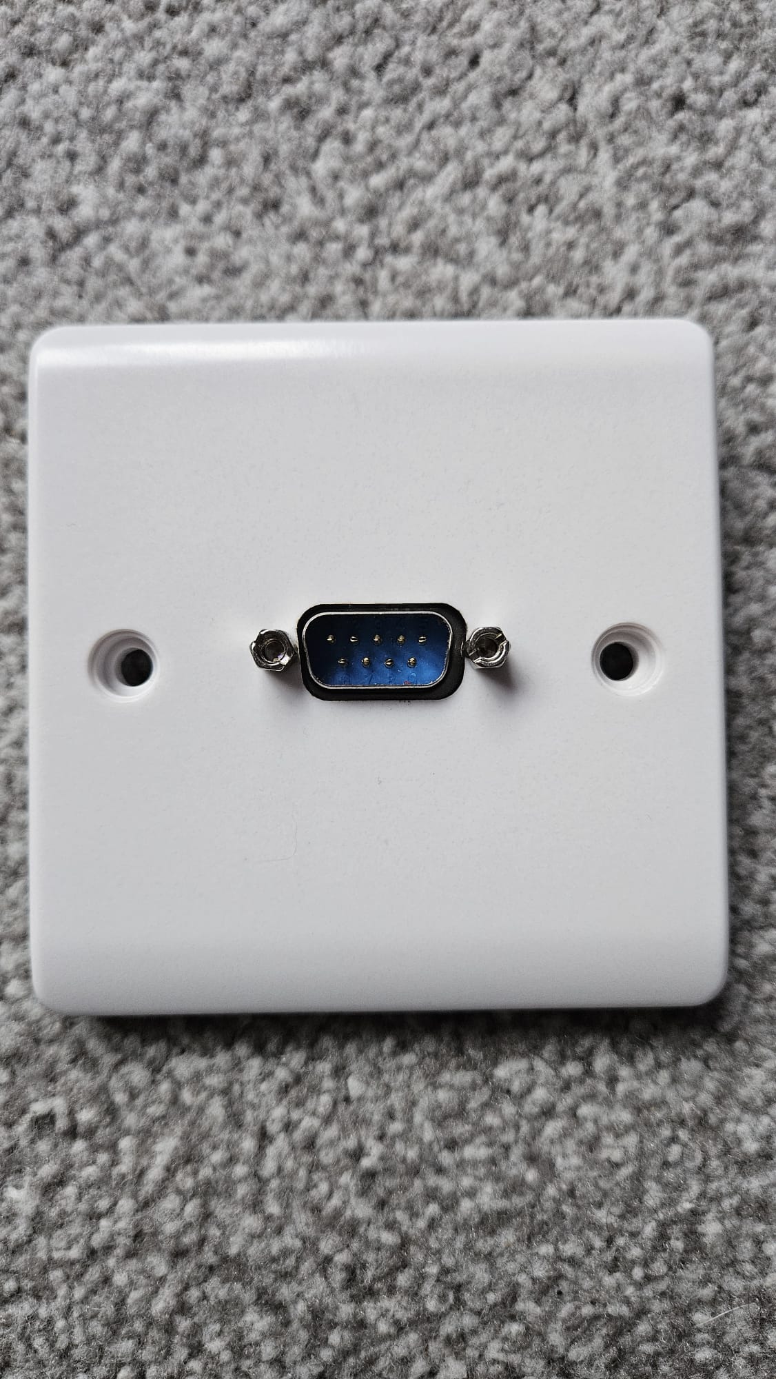 DB9 1 Gang UK Blank with RS232 port